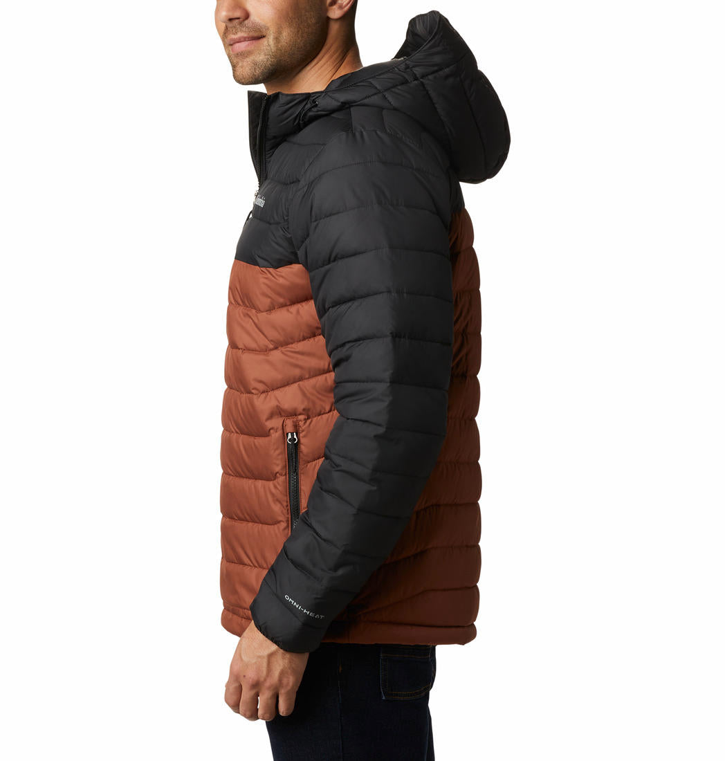 Columbia Men Brown Powder Lite Hooded Jacket