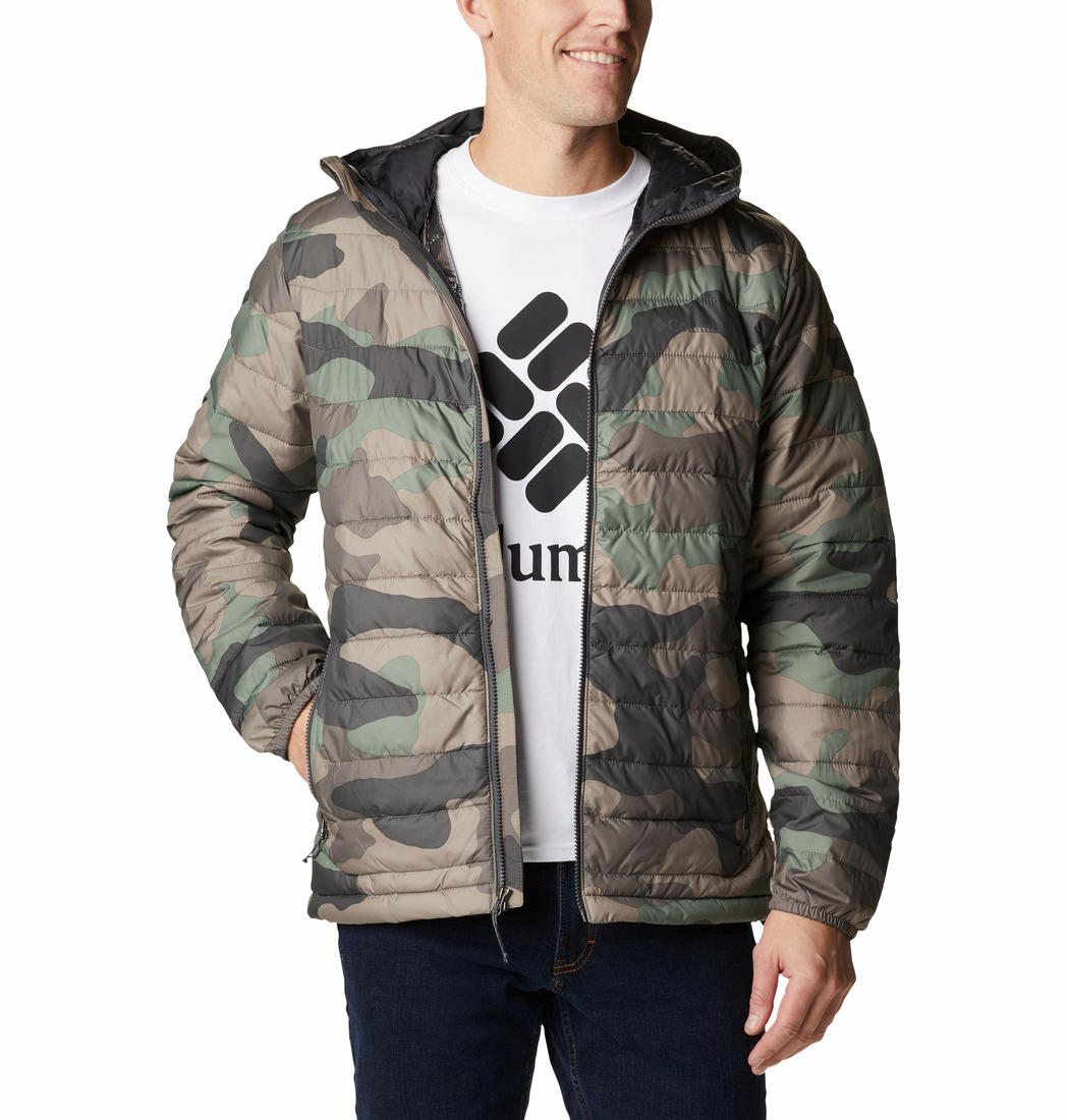 Columbia Men Green Powder Lite Hooded Jacket