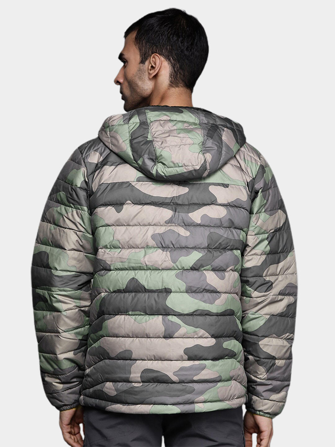 Columbia Men Green Powder Lite Hooded Jacket