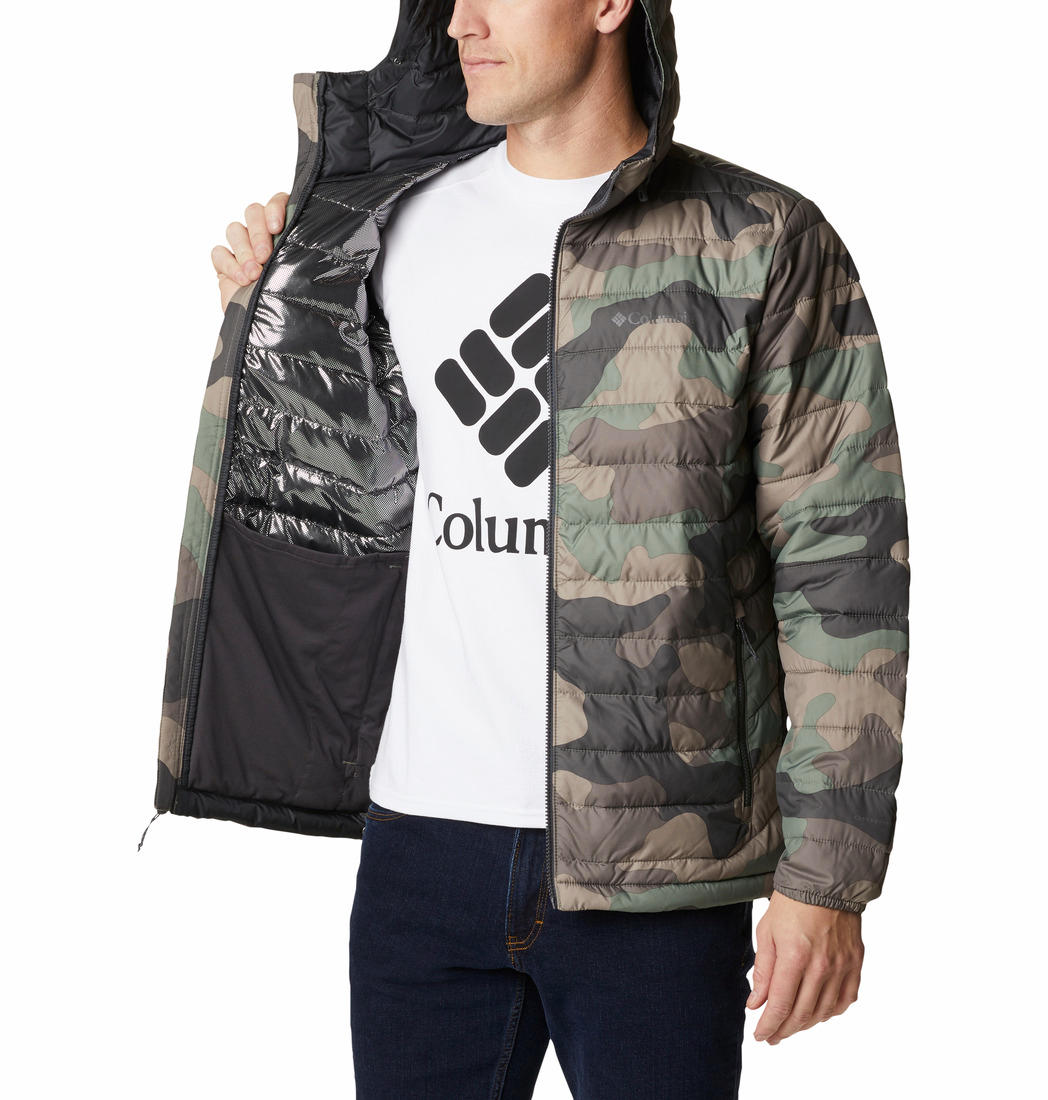 Columbia Men Green Powder Lite Hooded Jacket