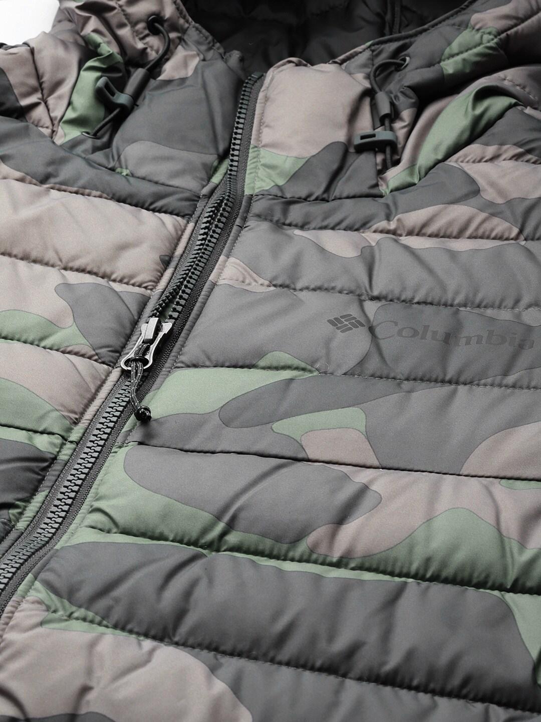 Columbia Men Green Powder Lite Hooded Jacket