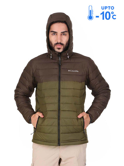 Columbia Men Green Powder Lite Hooded Jacket