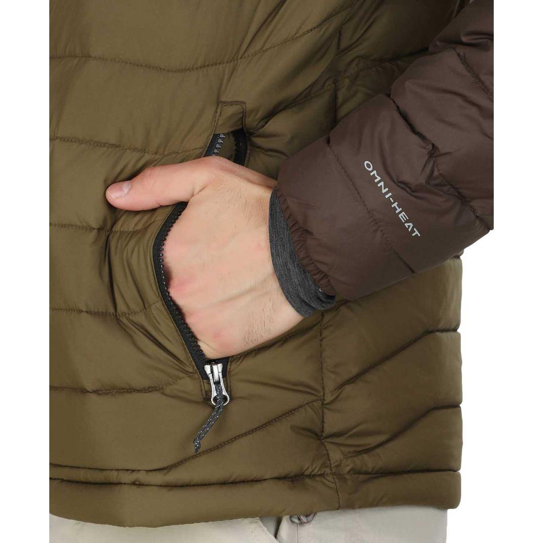 Columbia Men Green Powder Lite Hooded Jacket