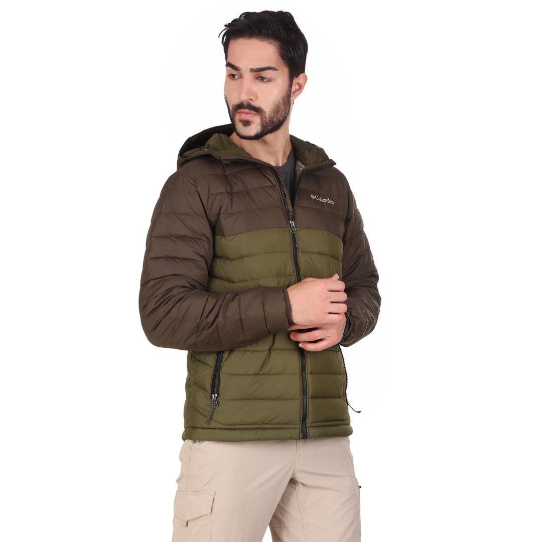 Columbia Men Green Powder Lite Hooded Jacket