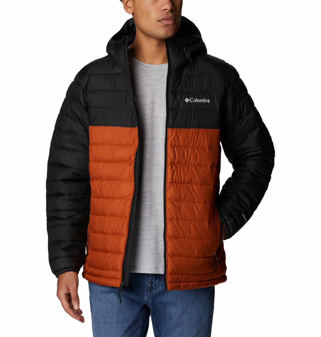 Columbia Men Orange Powder Lite Hooded Jacket