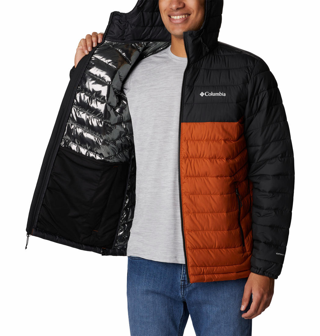 Columbia Men Orange Powder Lite Hooded Jacket