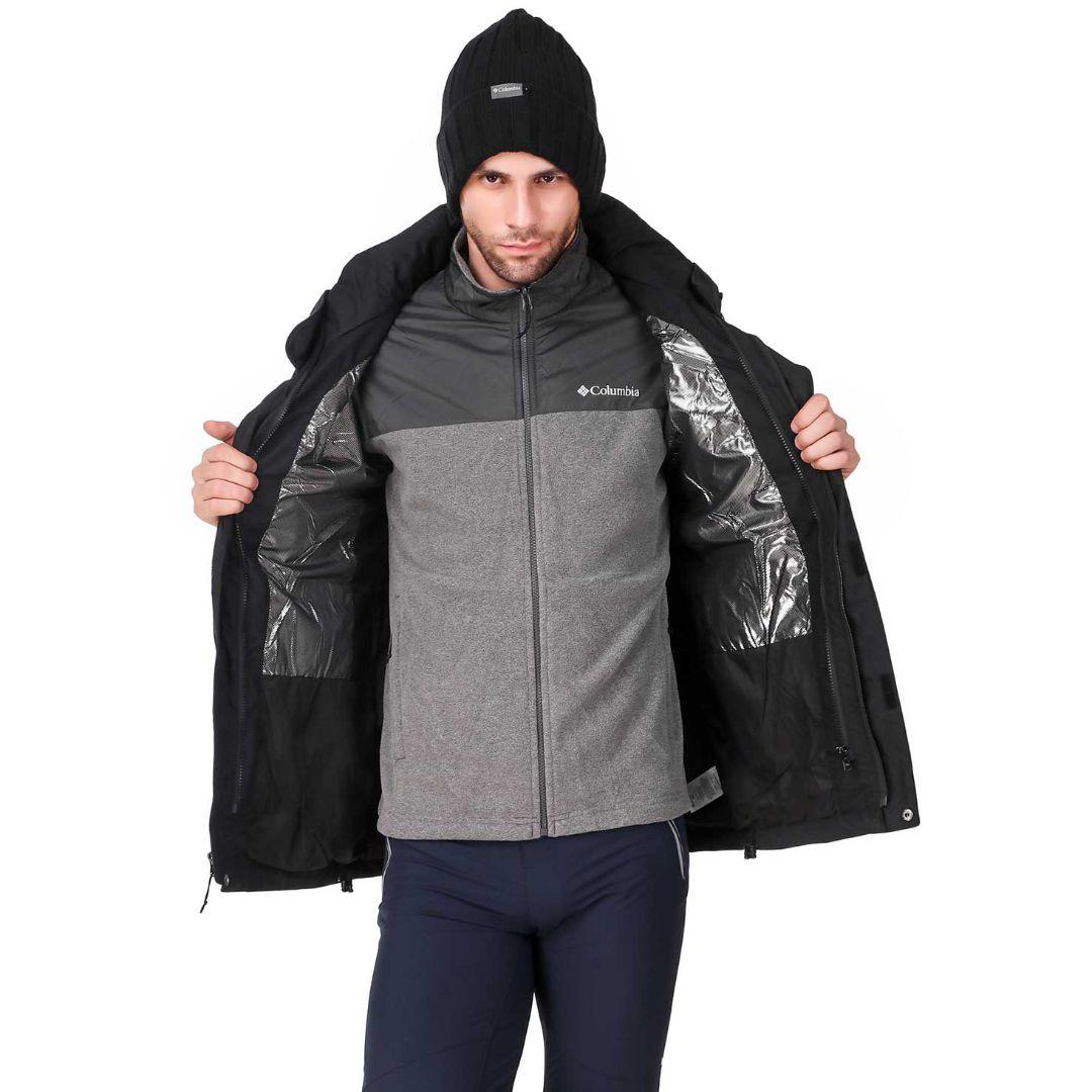Columbia Men Black Bugaboo II Fleece Interchange Jacket