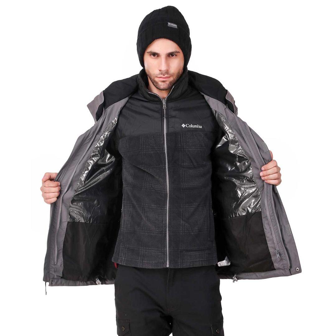 Columbia Men Grey Bugaboo II Fleece Interchange Jacket