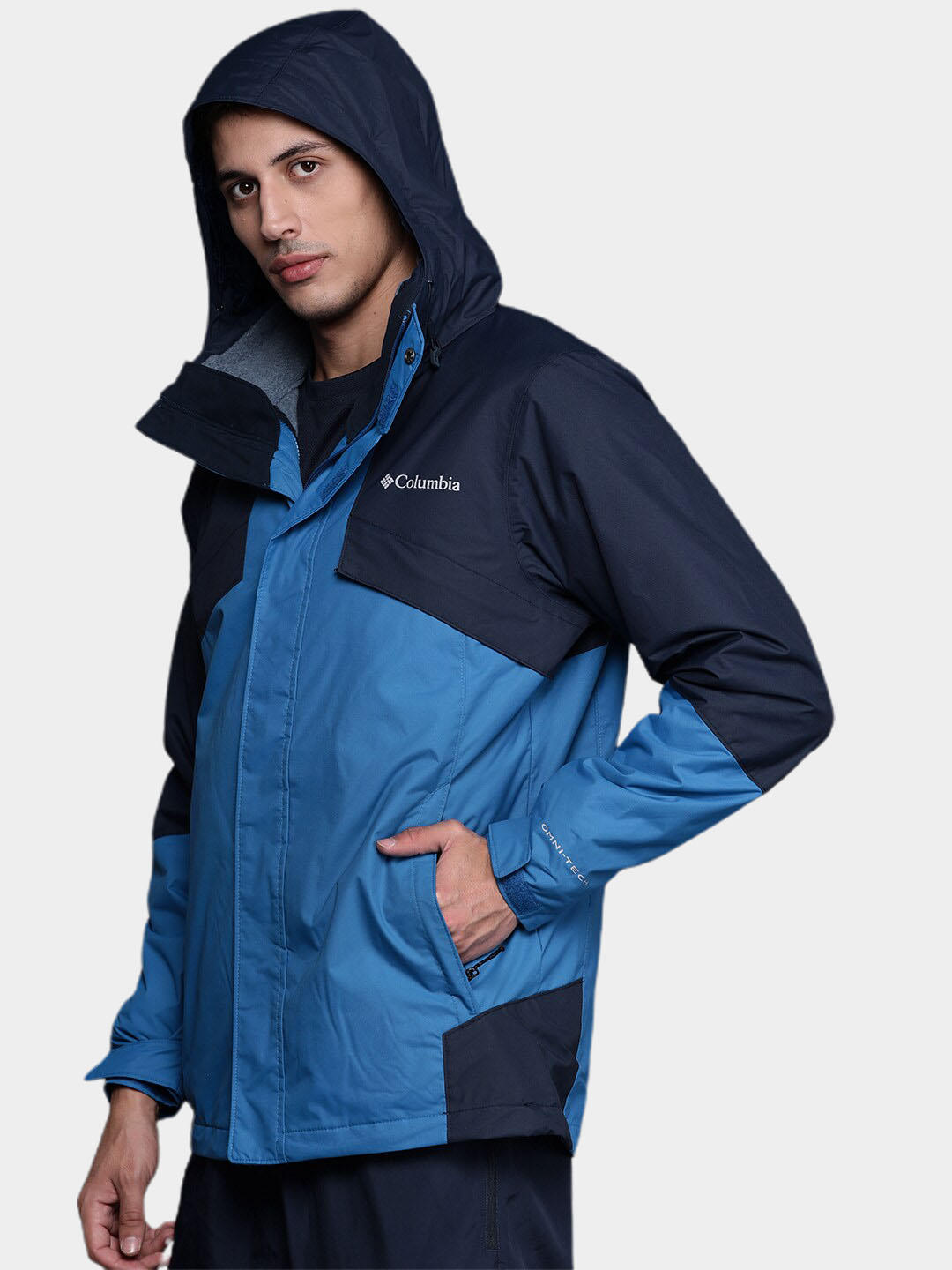 Columbia Men Blue Bugaboo II Fleece Interchange Jacket