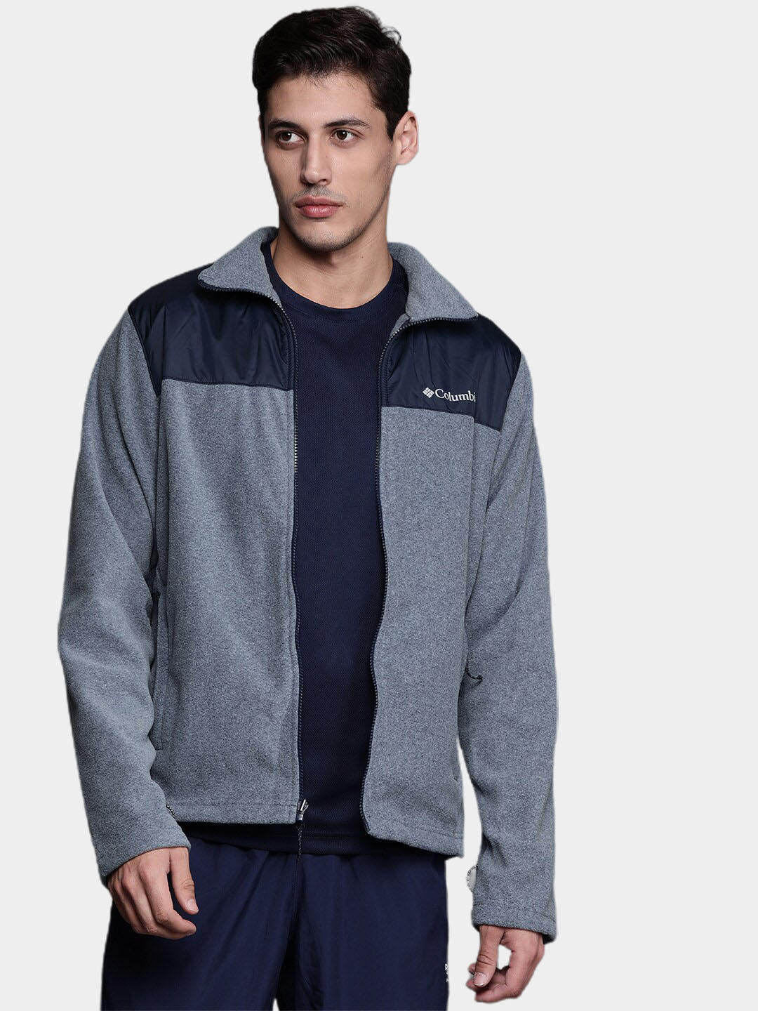 Columbia Men Blue Bugaboo II Fleece Interchange Jacket