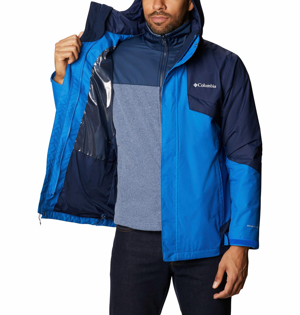 Columbia Men Blue Bugaboo II Fleece Interchange Jacket