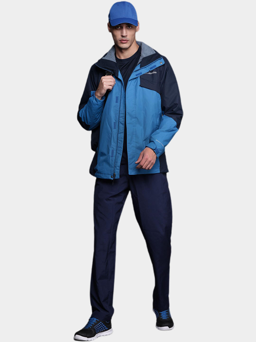 Columbia Men Blue Bugaboo II Fleece Interchange Jacket