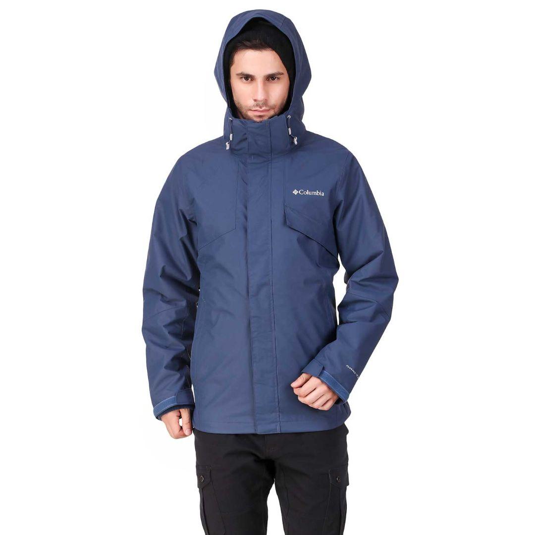 Columbia Men Blue Bugaboo II Fleece Interchange Jacket
