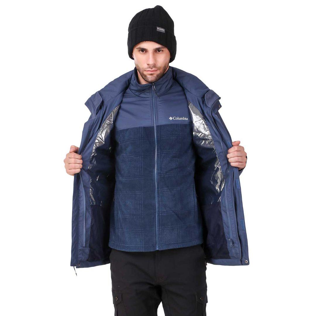 Columbia Men Blue Bugaboo II Fleece Interchange Jacket