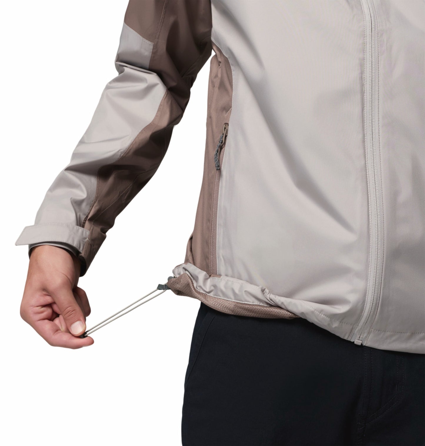 Columbia Men's Omni-Tech Inner Limits III Waterproof Rain Jacket - Light Grey, Plus Size