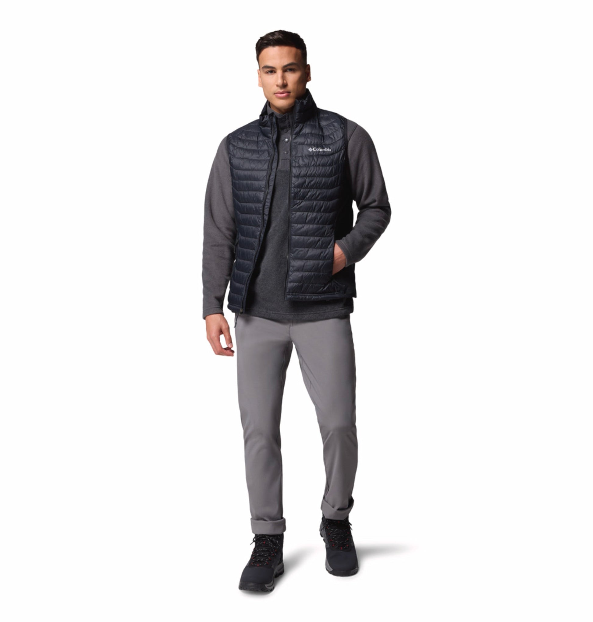 men black omni shield powder pass hybrid vest