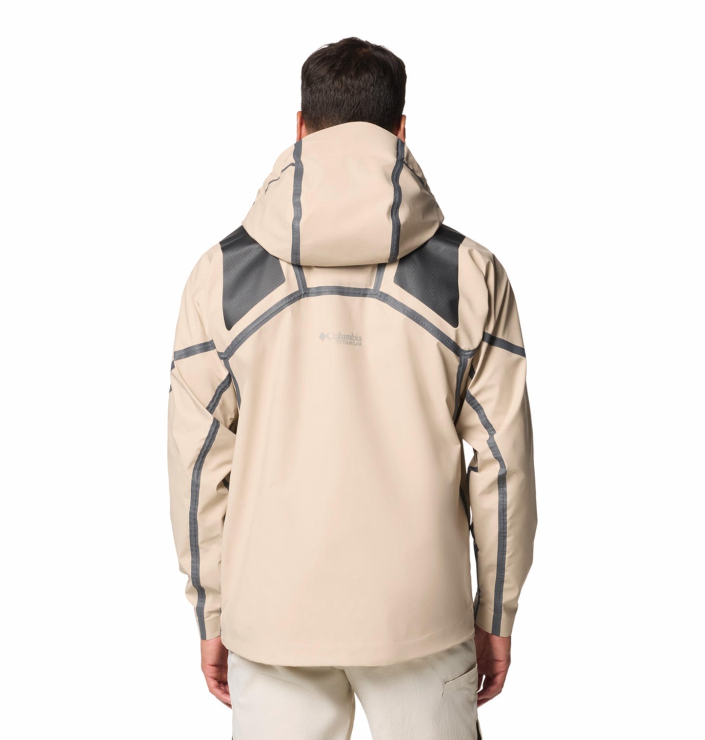 Columbia Mens Beige OutDry Extreme Whistler Peak Shell Rain Jacket