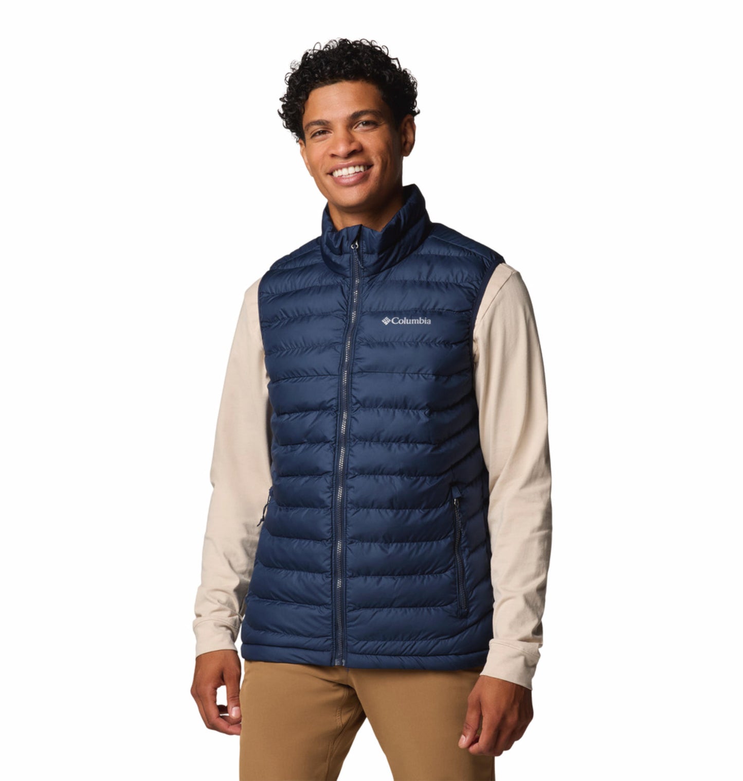 Columbia Mens Navy Blue Omni-Heat Reflective Powder Lite II Vest