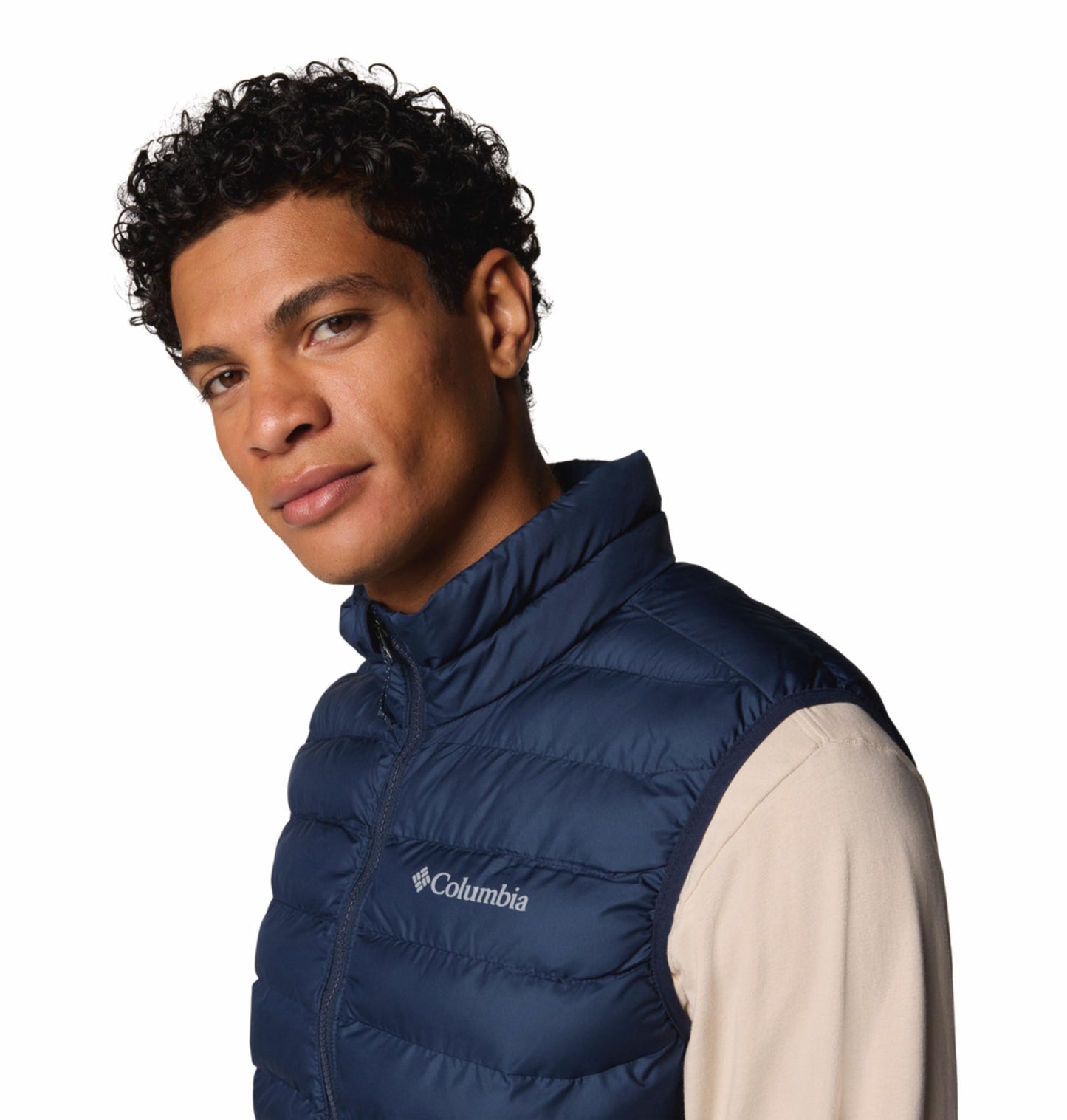 Columbia Mens Navy Blue Omni-Heat Reflective Powder Lite II Vest