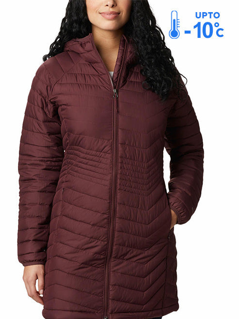 Columbia Women Maroon Powder Lite Mid Jacket