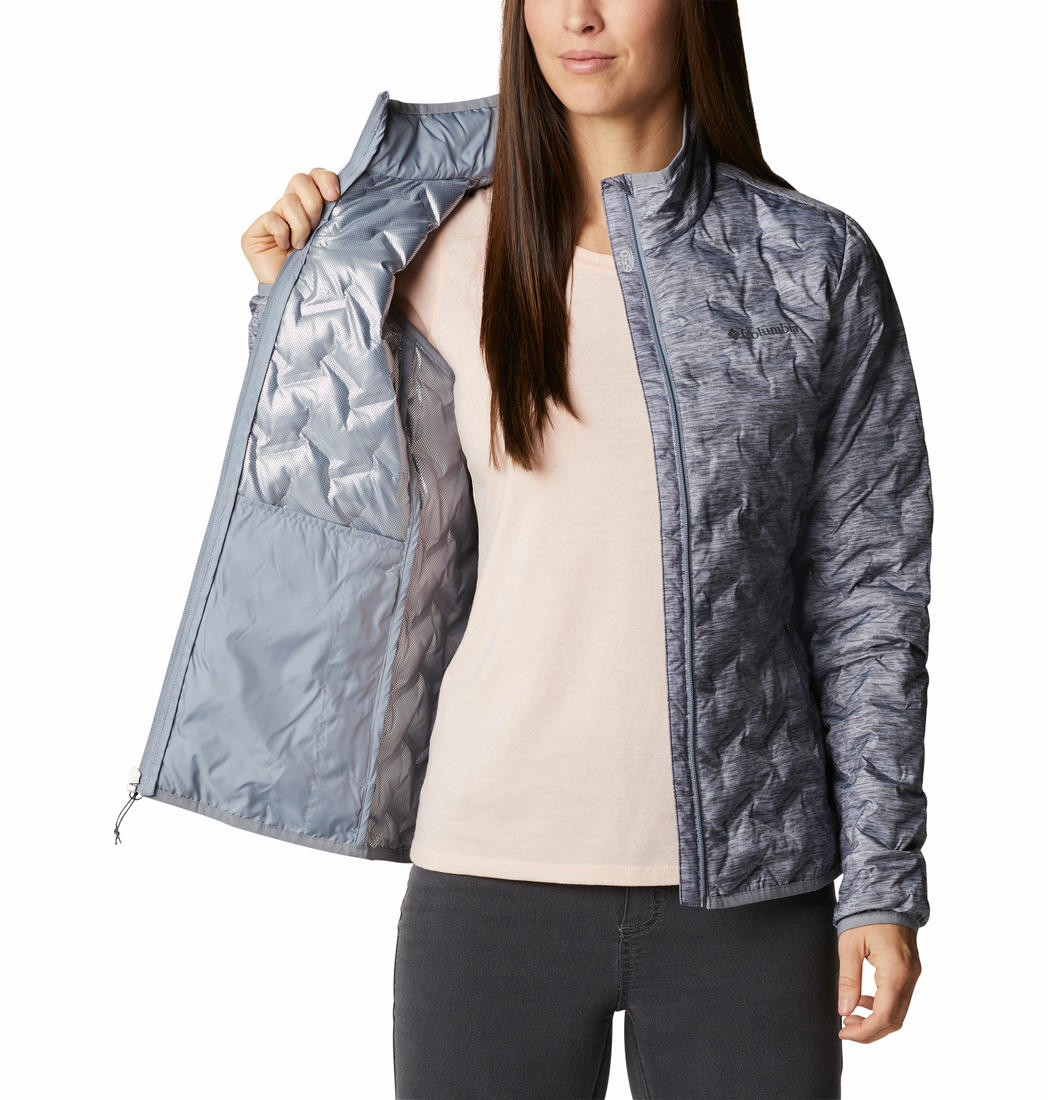 Columbia Women Grey Delta Ridge Down Jacket