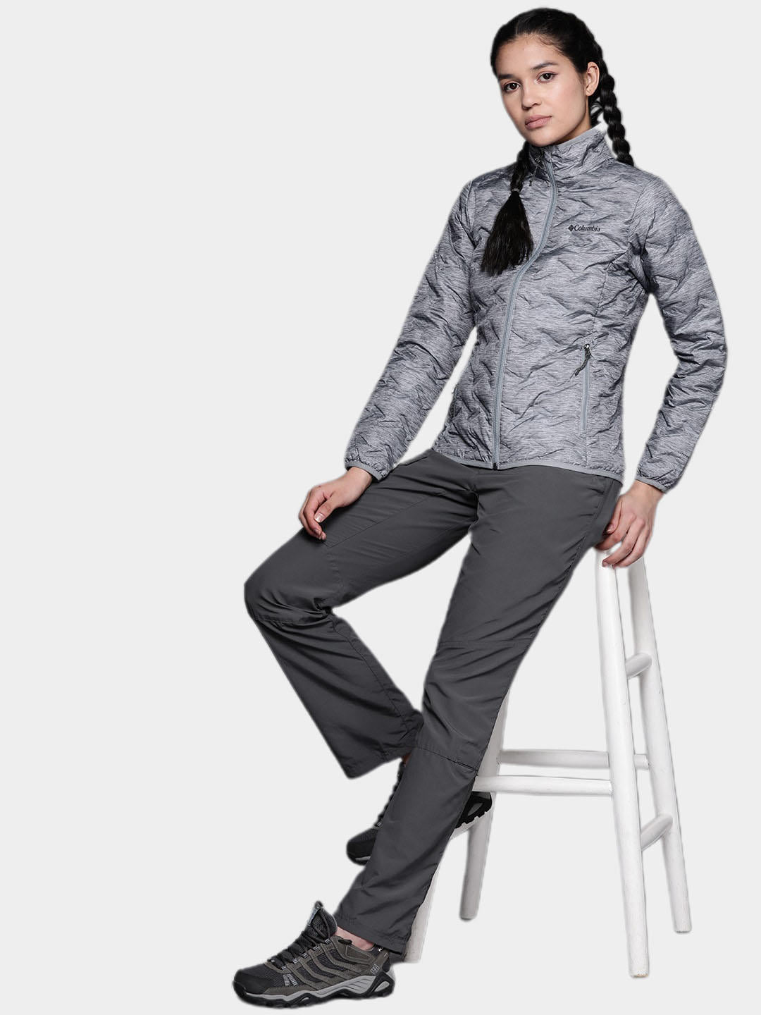 Columbia Women Grey Delta Ridge Down Jacket
