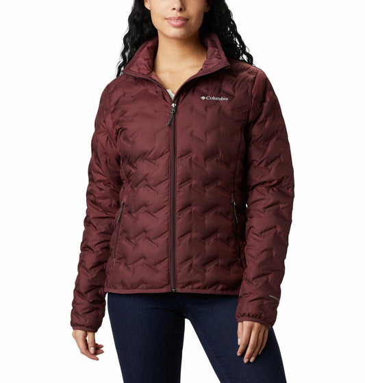 Columbia Women Maroon Delta Ridge Down Jacket