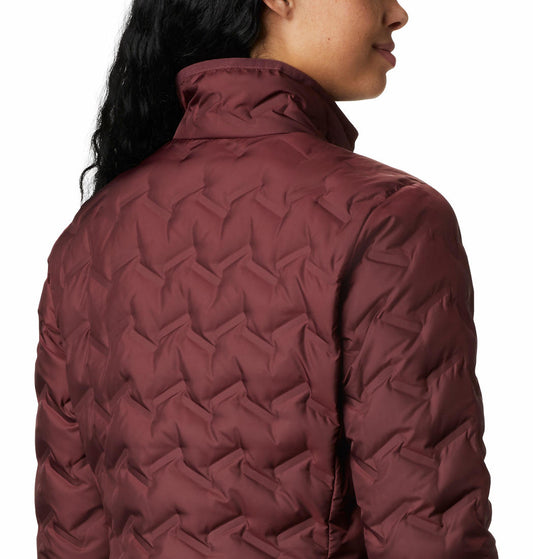 Columbia Women Maroon Delta Ridge Down Jacket