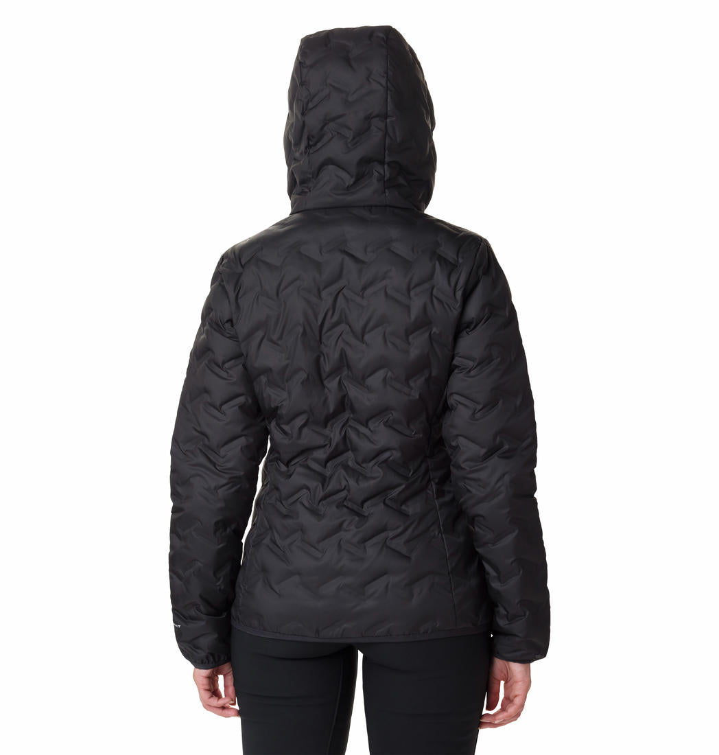 Columbia Women Black Delta Ridge Down Hooded Jacket