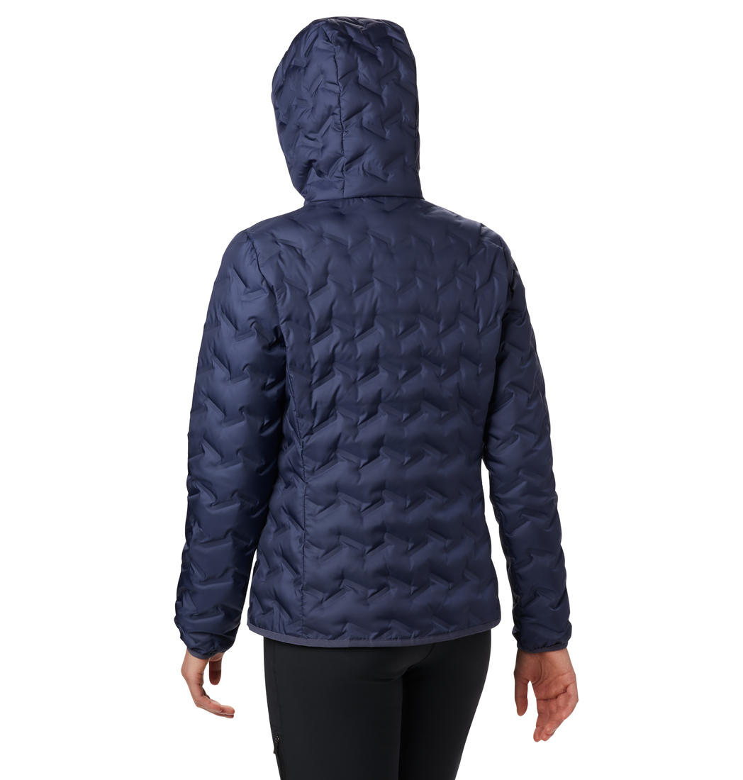 Columbia Women Navy Blue Delta Ridge Down Hooded Jacket