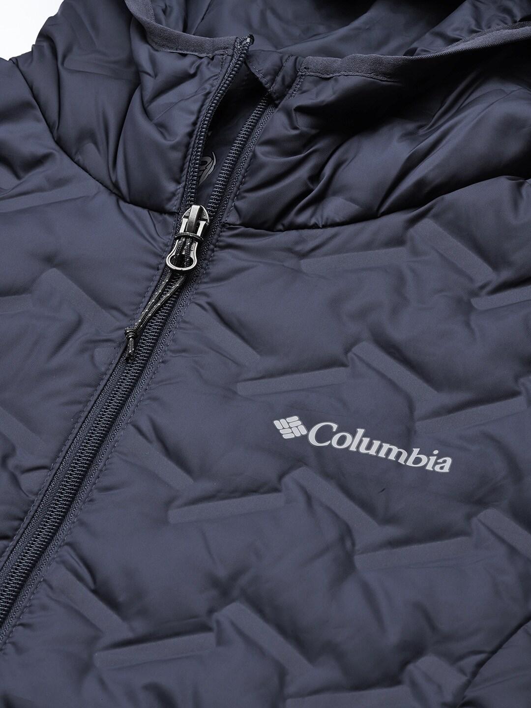 Columbia Women Navy Blue Delta Ridge Down Hooded Jacket
