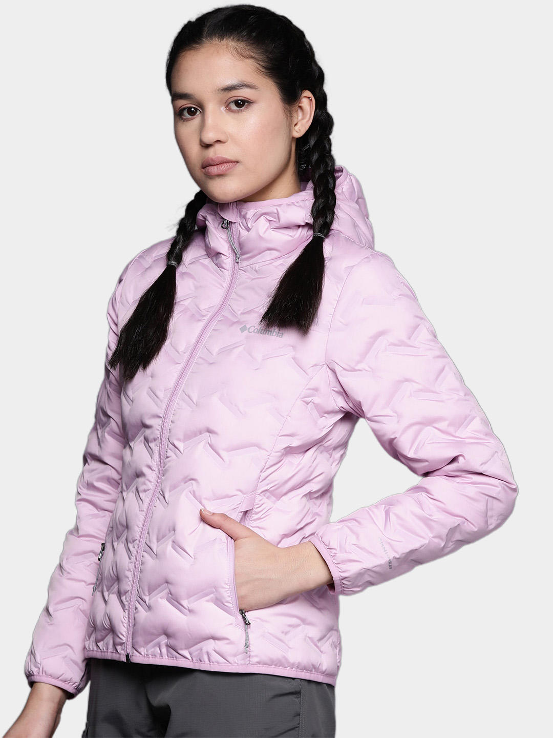 Columbia Women Purple Delta Ridge Down Hooded Jacket