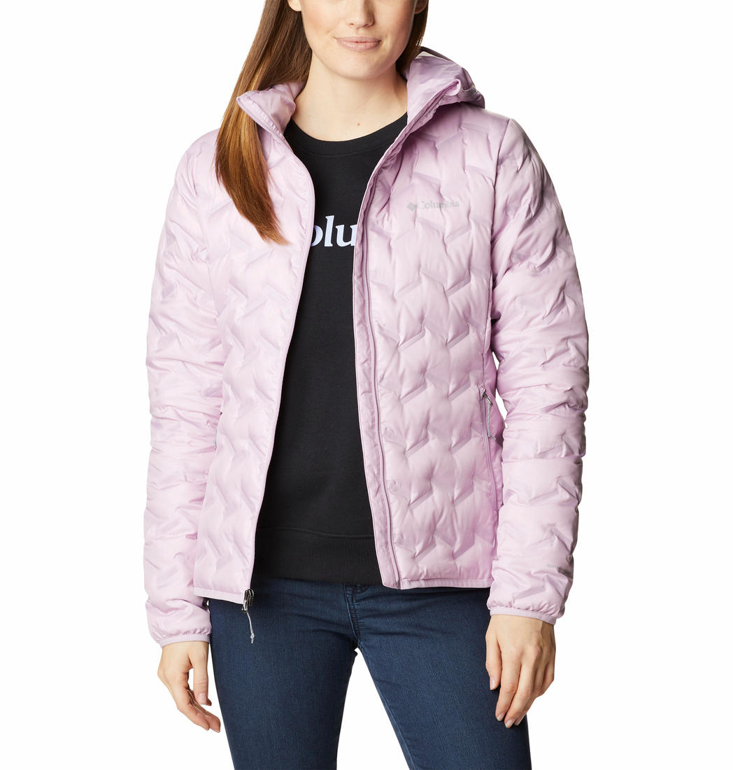 Columbia Women Purple Delta Ridge Down Hooded Jacket