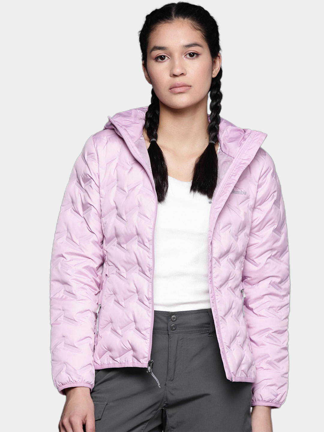 Columbia Women Purple Delta Ridge Down Hooded Jacket
