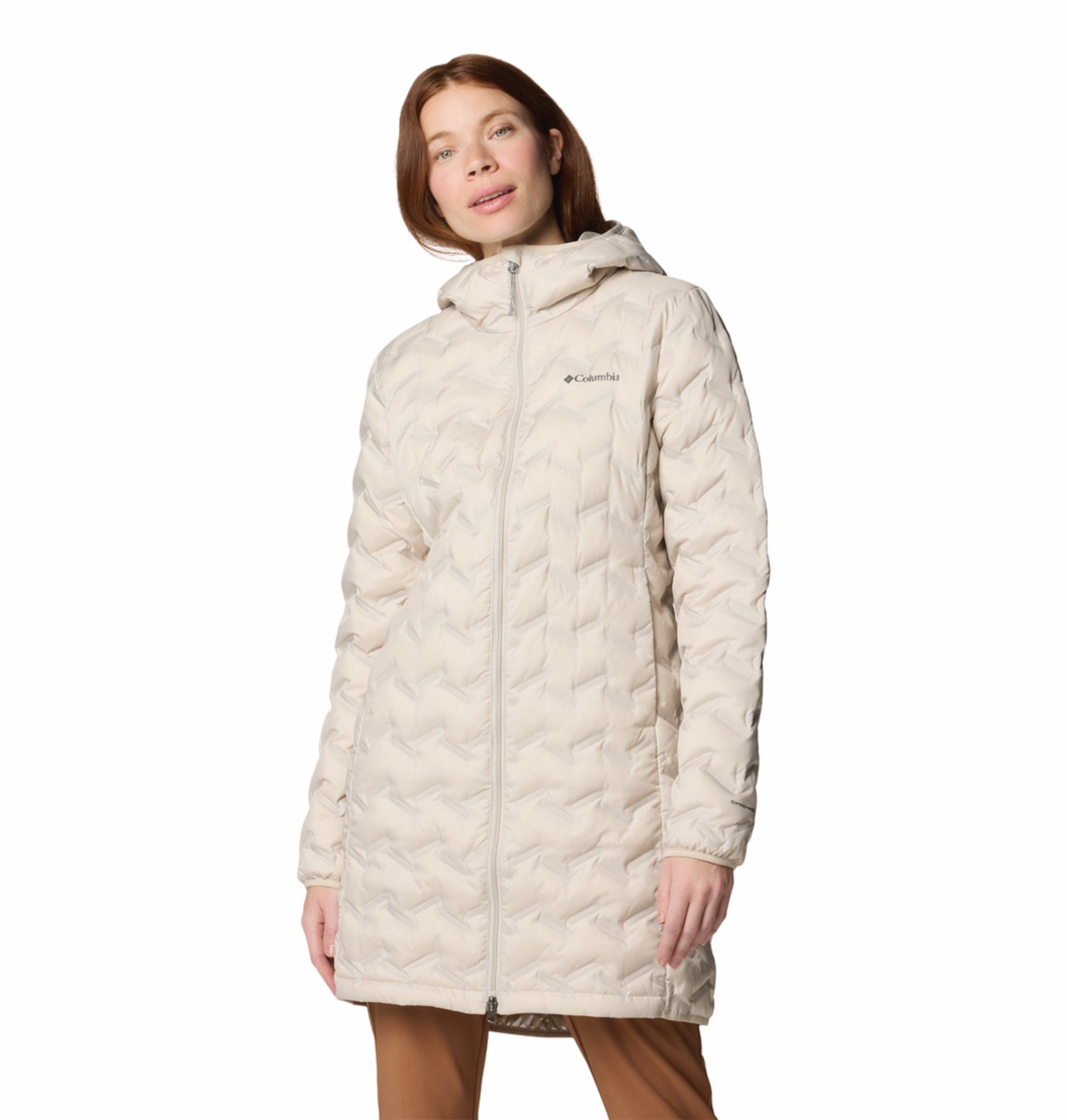 Columbia Women Beige HEAT SEAL Delta Ridge II Down Jacket XS