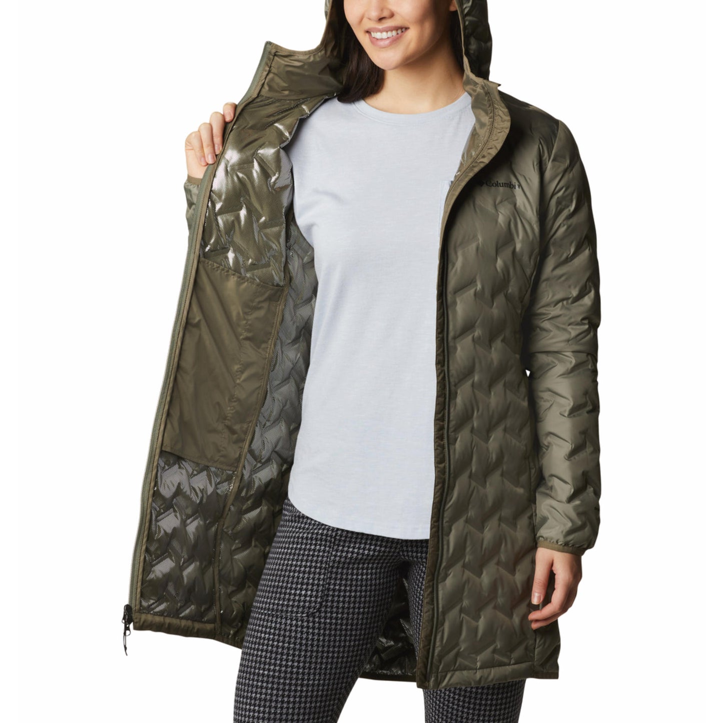 Columbia Women Green Omni-Heat Reflective Delta Ridge II Down Jacket