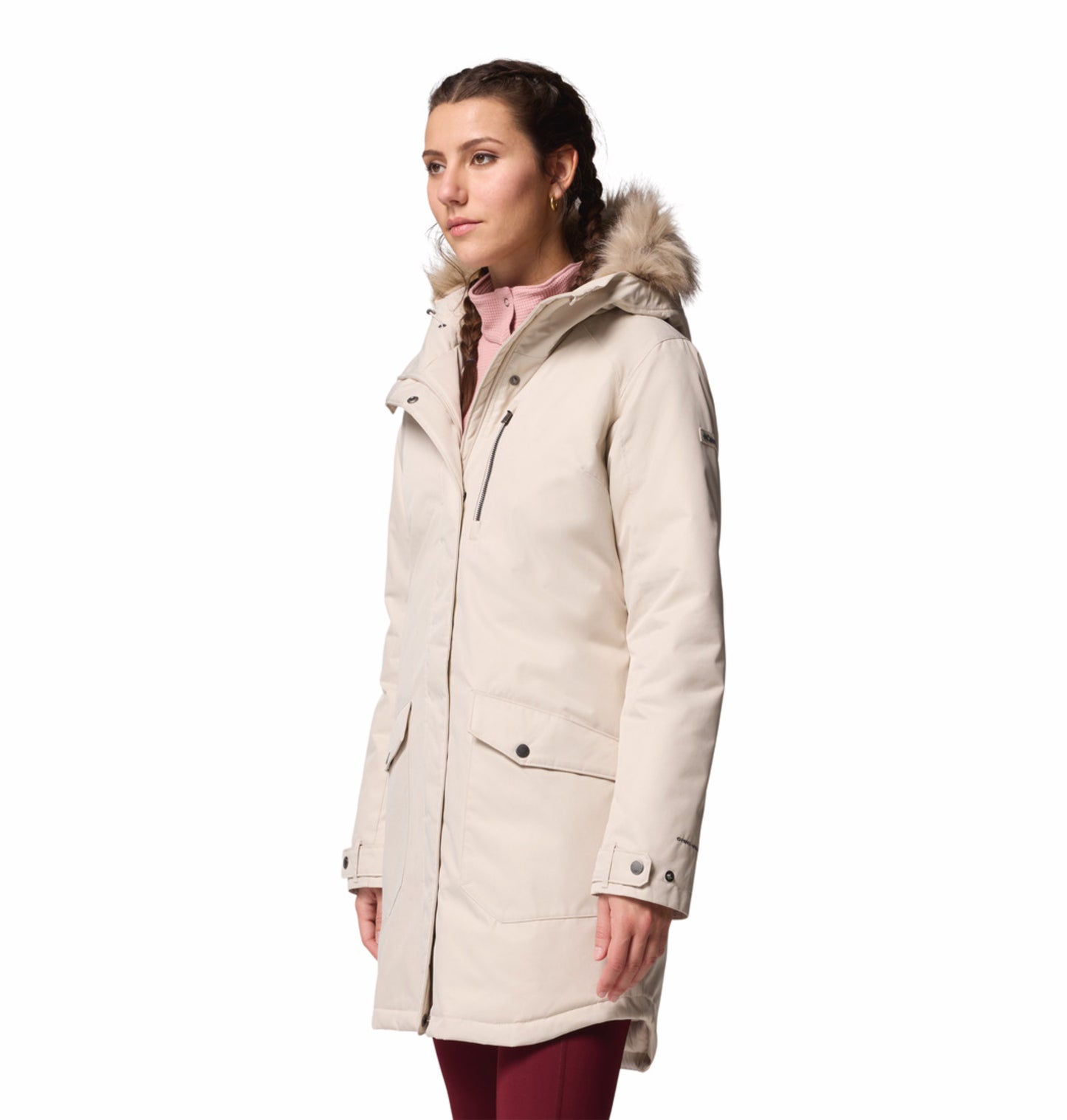 Columbia Women Beige OmniHeat Reflective Suttle Mountain Insulated Jacket