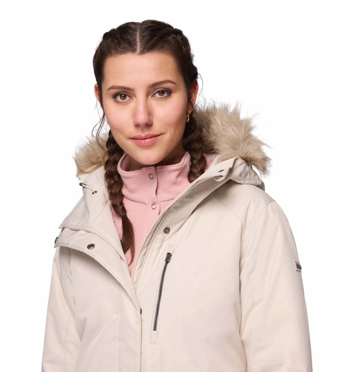 Columbia Women Beige OmniHeat Reflective Suttle Mountain Insulated Jacket