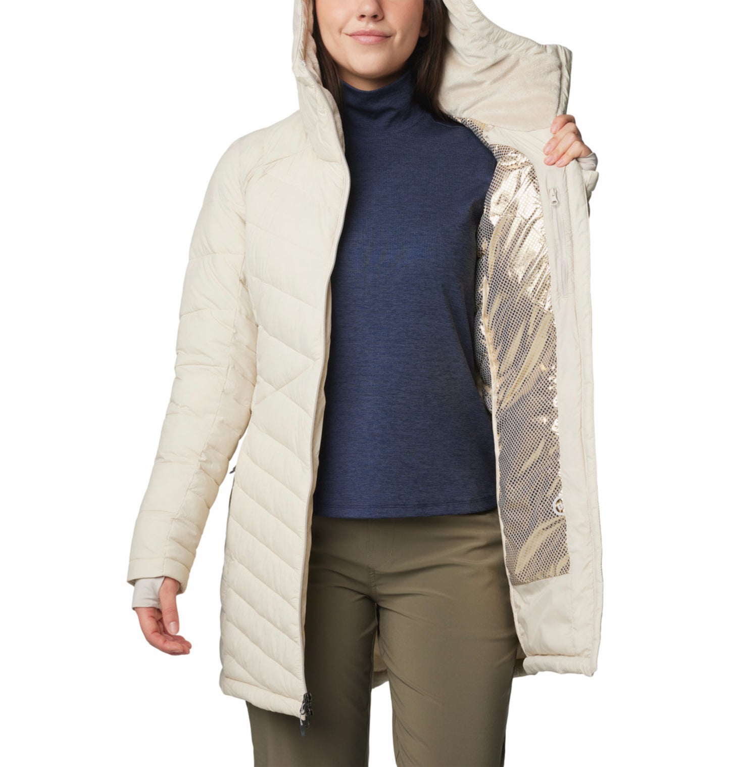 Columbia Women Beige OmniHeat Infinity Joy Peak II Jacket
