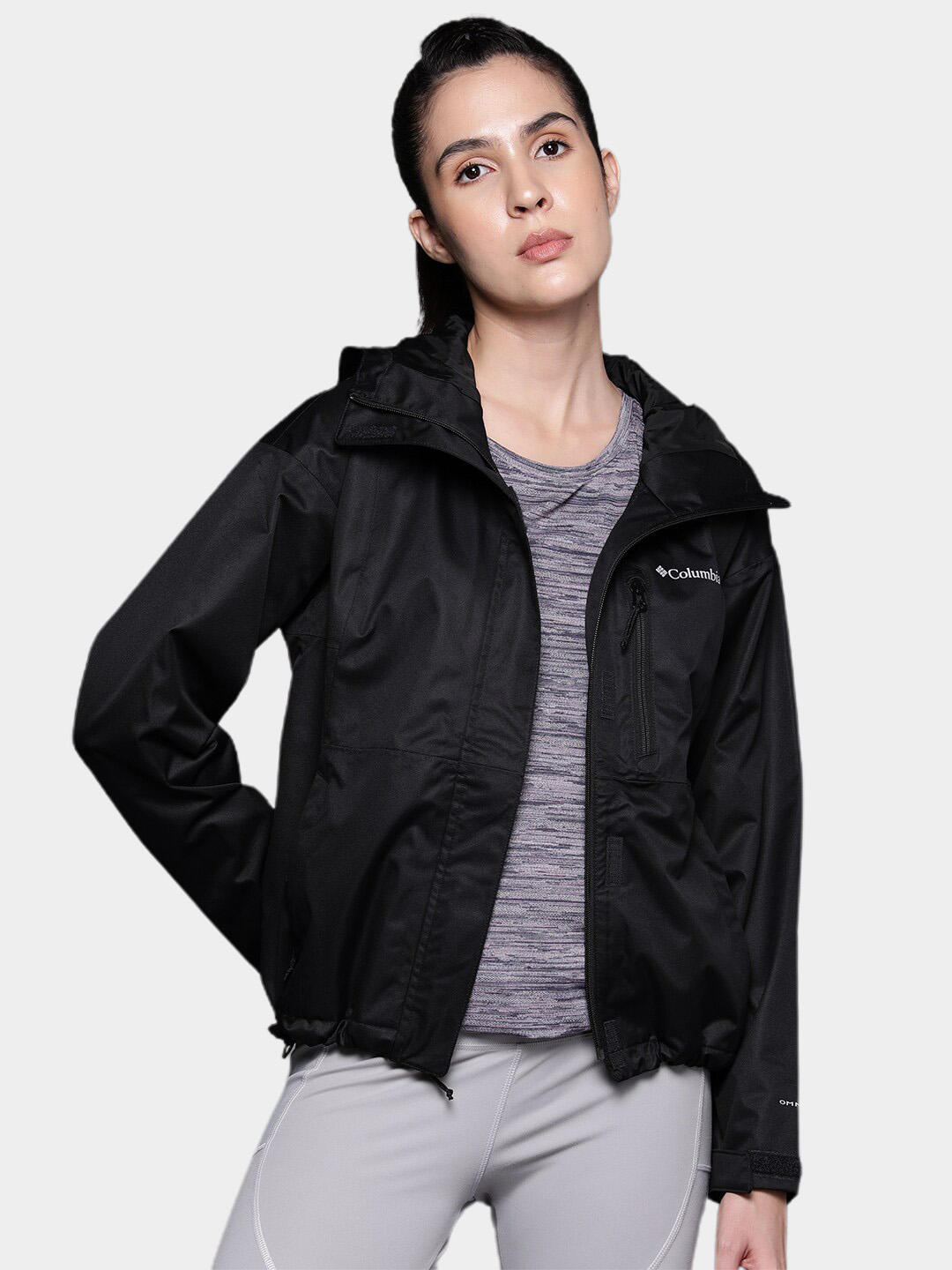 Columbia Women Black Hikebound Rain Jacket