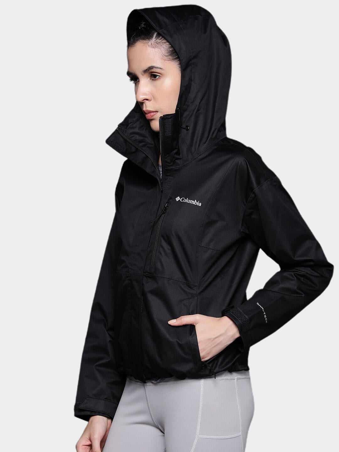 Columbia Women Black Hikebound Rain Jacket