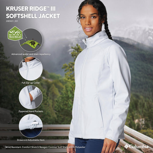 Columbia Womens Grey Kruser Ridge III Softshell Jacket