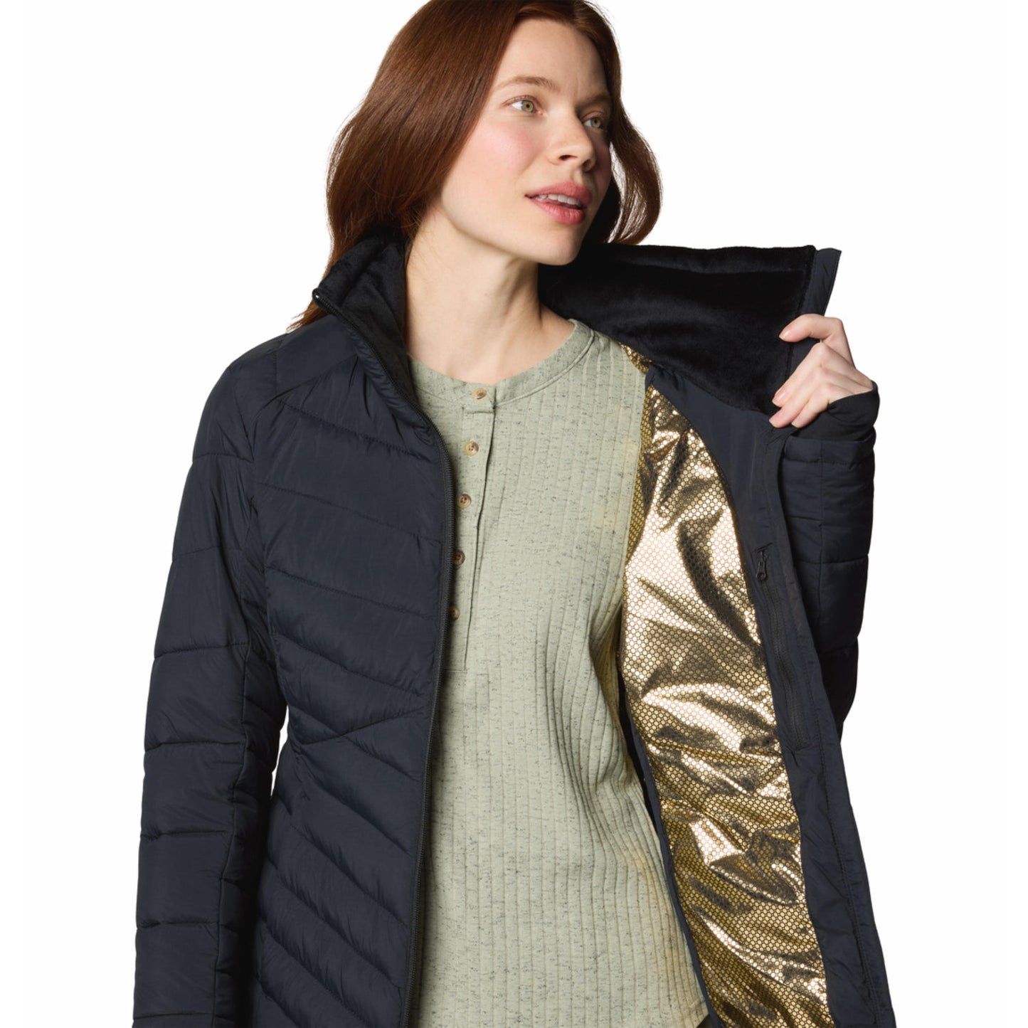 Columbia Women Black Omni-Heat Inifnity Joy Peak II Down Jacket