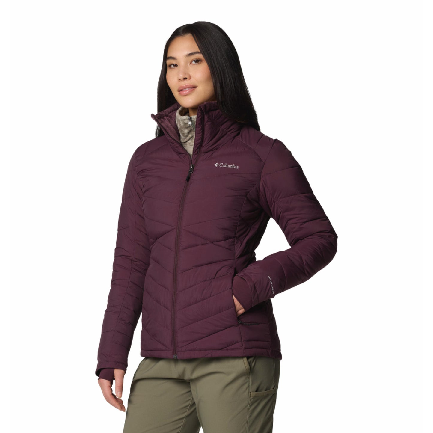 Columbia Women Red Omni-Heat Inifnity Joy Peak II Down Jacket