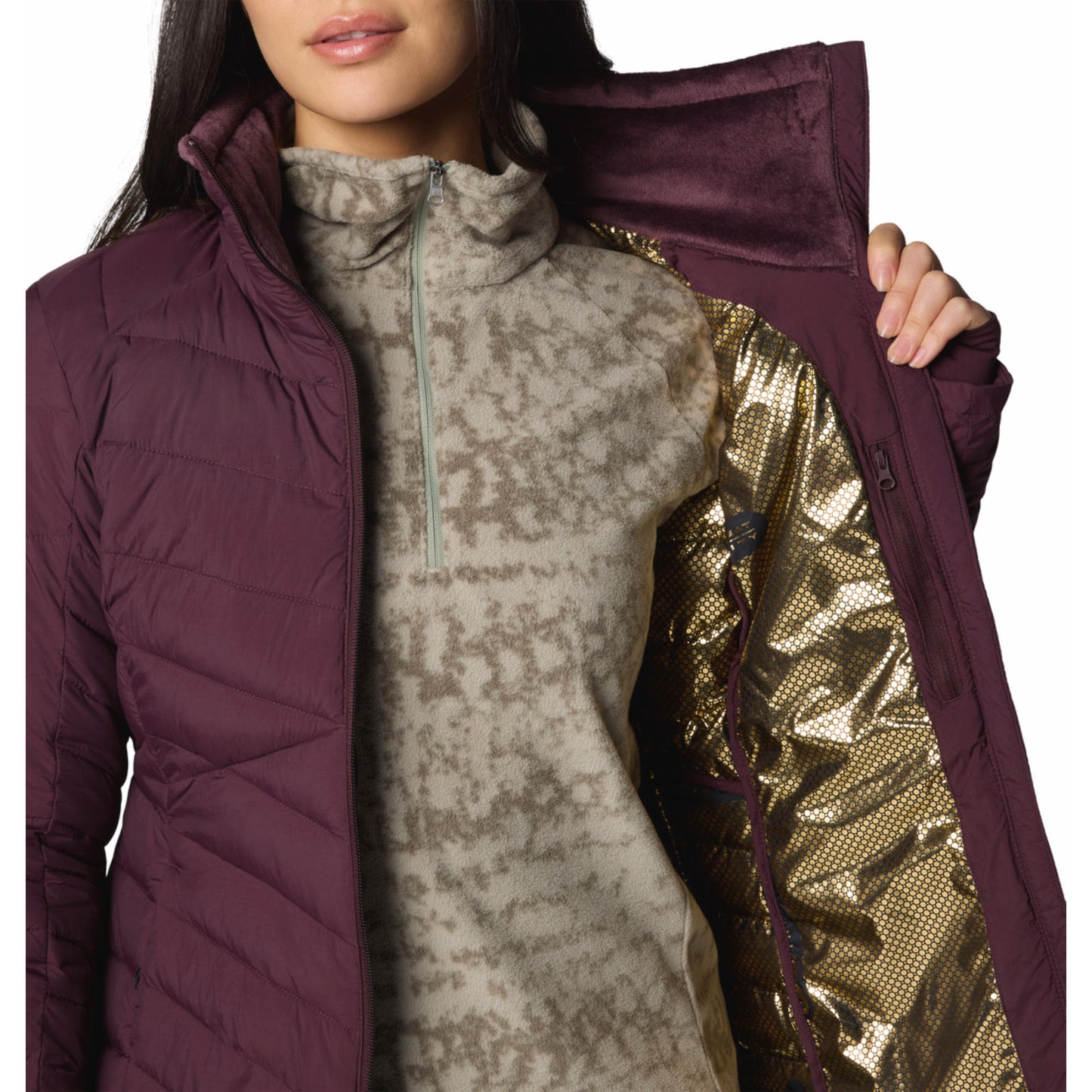 Columbia Women Red Omni-Heat Inifnity Joy Peak II Down Jacket