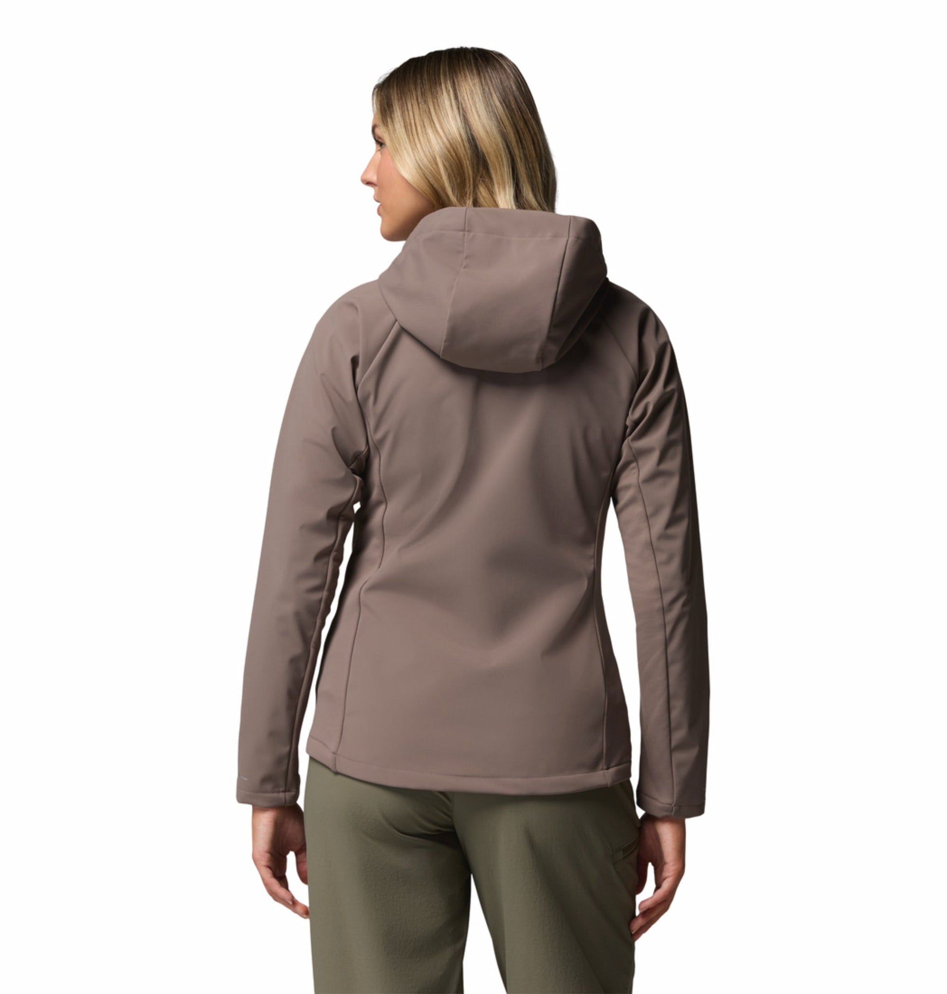 women brown omni shield trailborne soft shell jacket