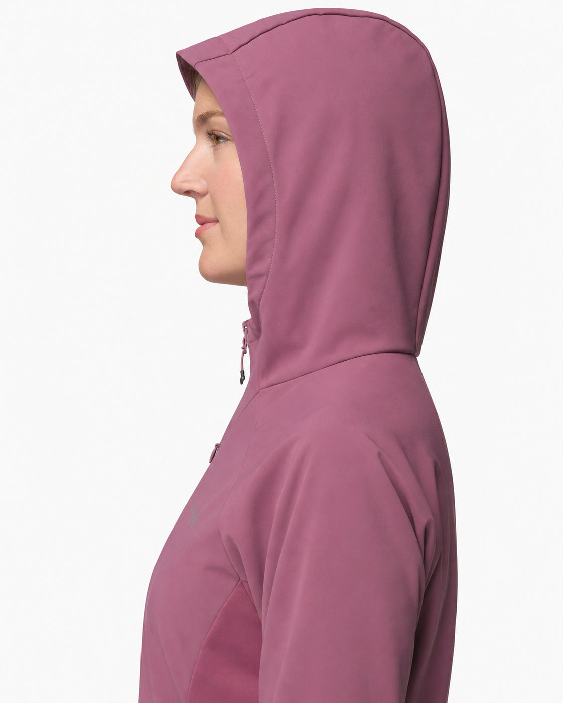 women purple omni shield trailborne soft shell jacket