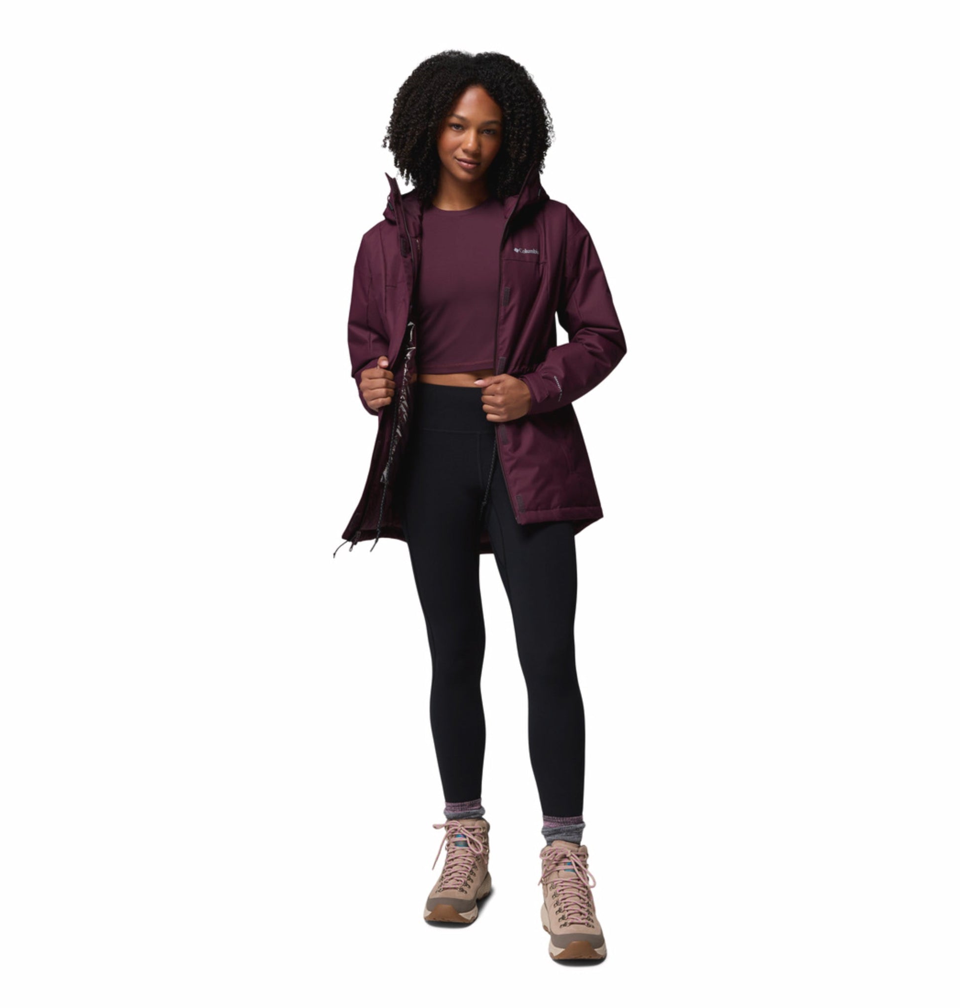 women red omni heat reflective hikebound ii jacket