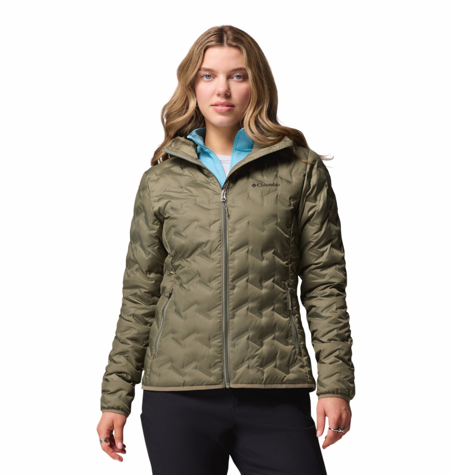 Columbia Women Green HEAT SEAL Delta Ridge II Down Jacket