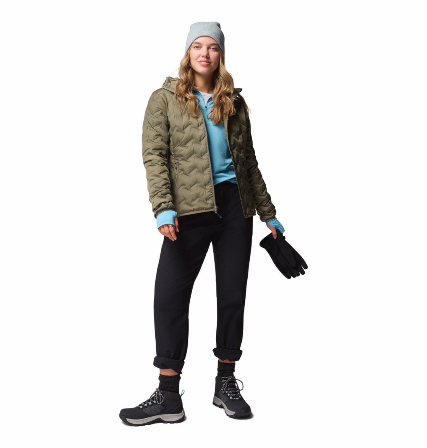 Columbia Women Green HEAT SEAL Delta Ridge II Down Jacket